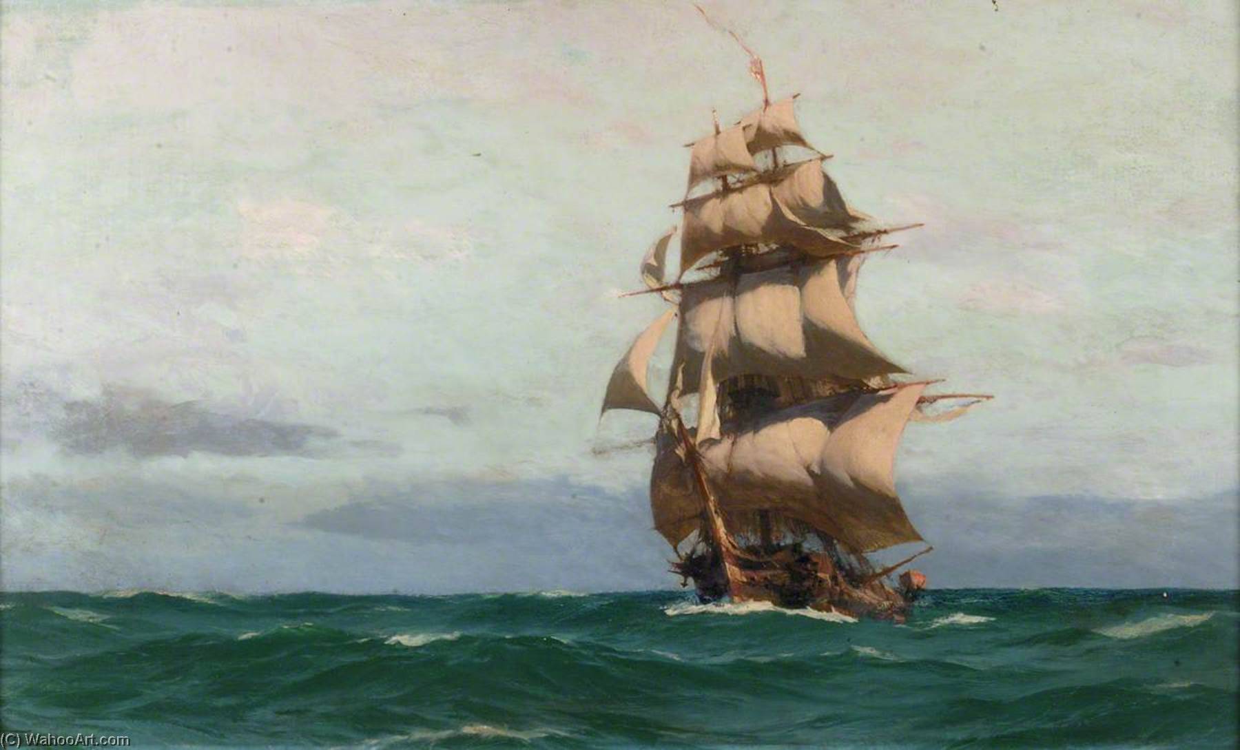 Wikioo.org - The Encyclopedia of Fine Arts - Painting, Artwork by John Fraser - A Frigate