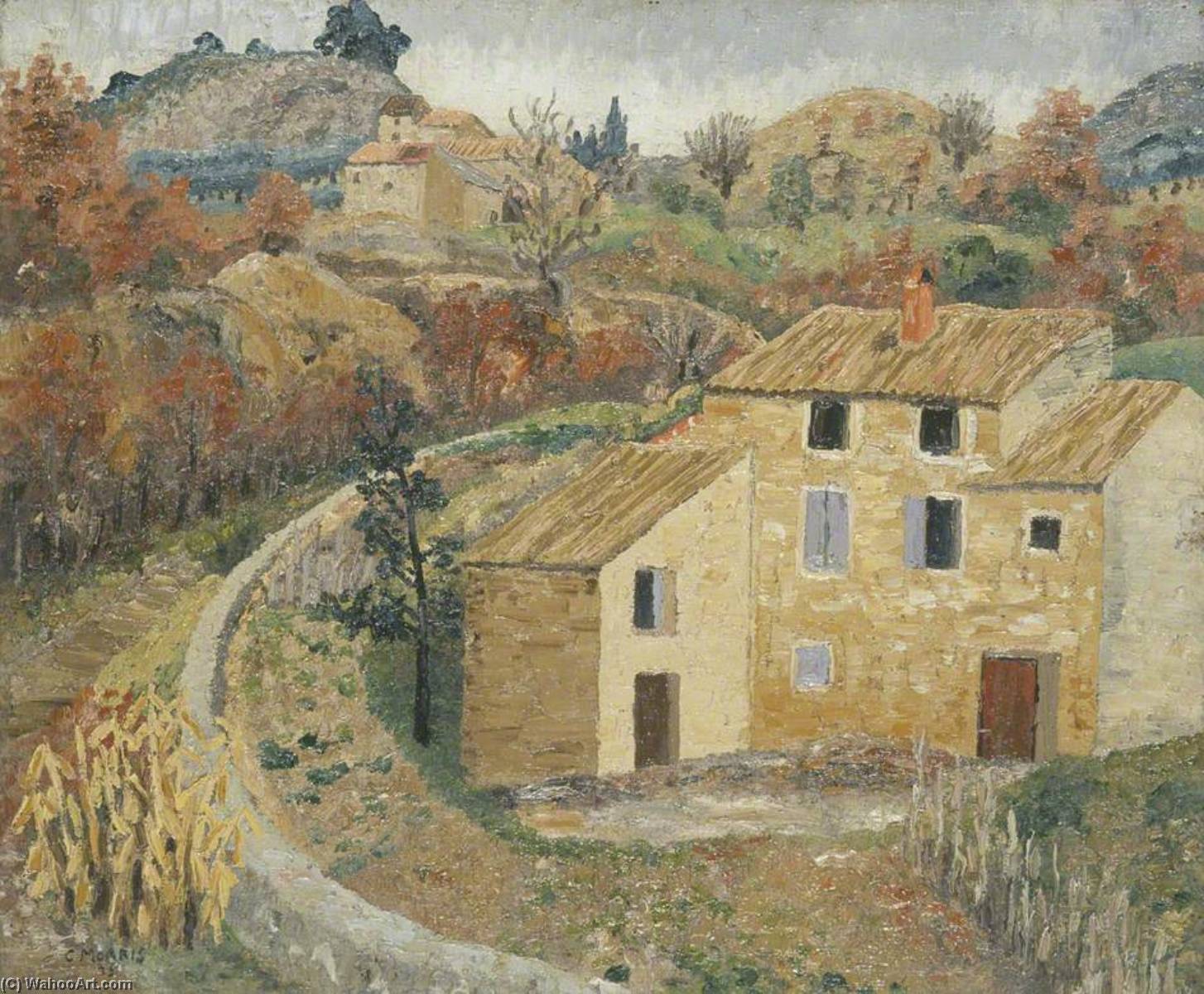 Wikioo.org - The Encyclopedia of Fine Arts - Painting, Artwork by Cedric Lockwood Morris - Landscape Vallée de L'Ouvéze
