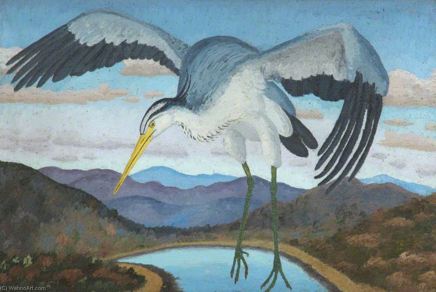 Wikioo.org - The Encyclopedia of Fine Arts - Painting, Artwork by Cedric Lockwood Morris - Heron