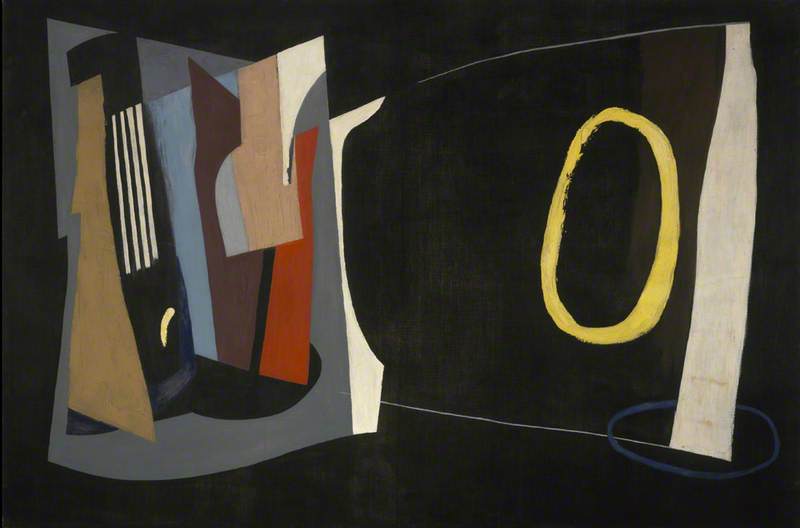 Wikioo.org - The Encyclopedia of Fine Arts - Painting, Artwork by John Piper - Black Ground (Screen for the Sea)