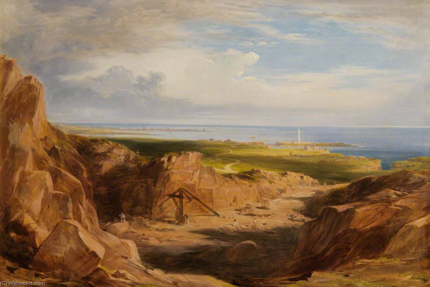 Wikioo.org - The Encyclopedia of Fine Arts - Painting, Artwork by James Giles - Stirling Hill Quarry, near Peterhead