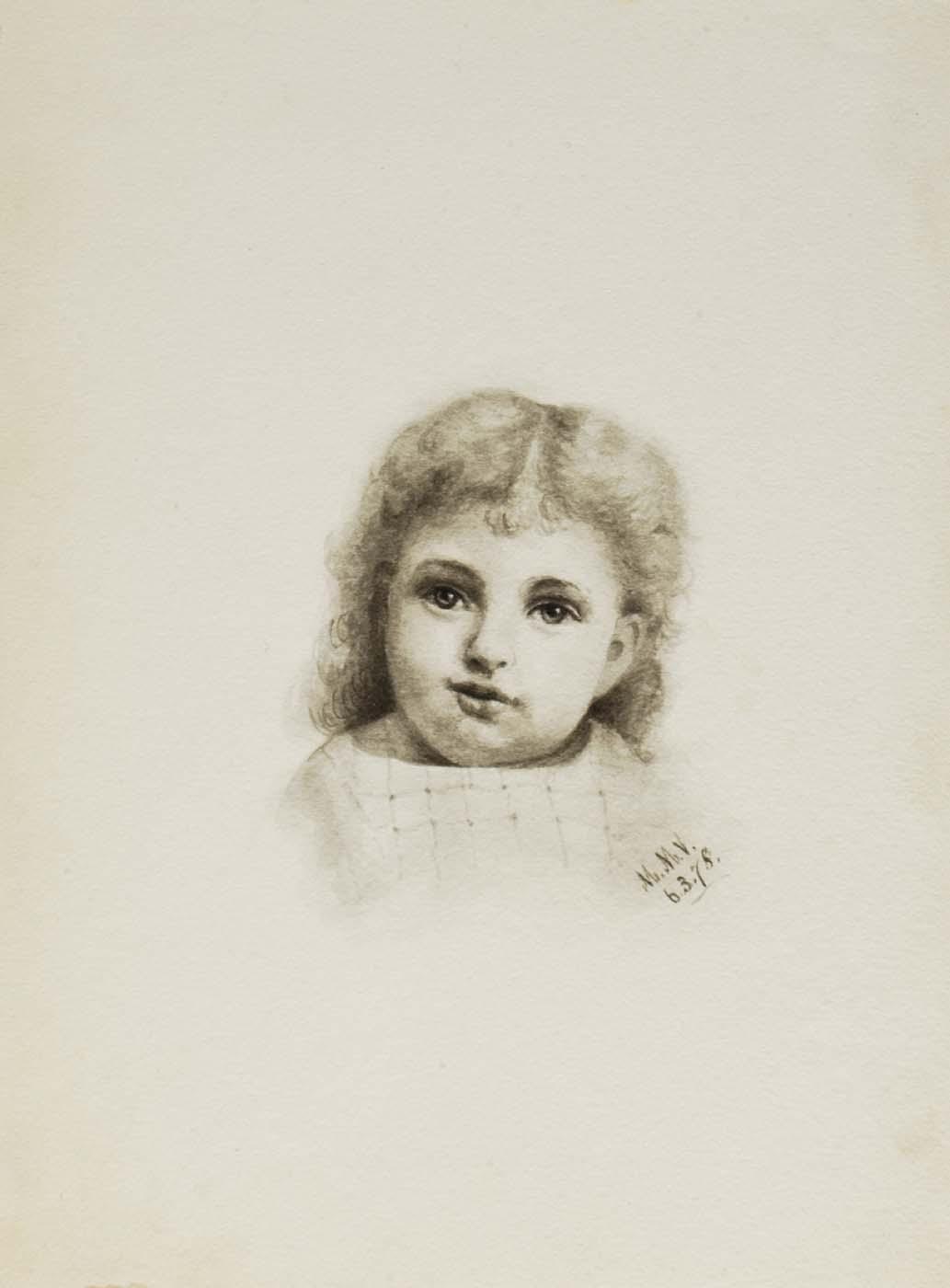 WikiOO.org - Encyclopedia of Fine Arts - Lukisan, Artwork Mary Vaux Walcott - Untitled (Head of a Child)