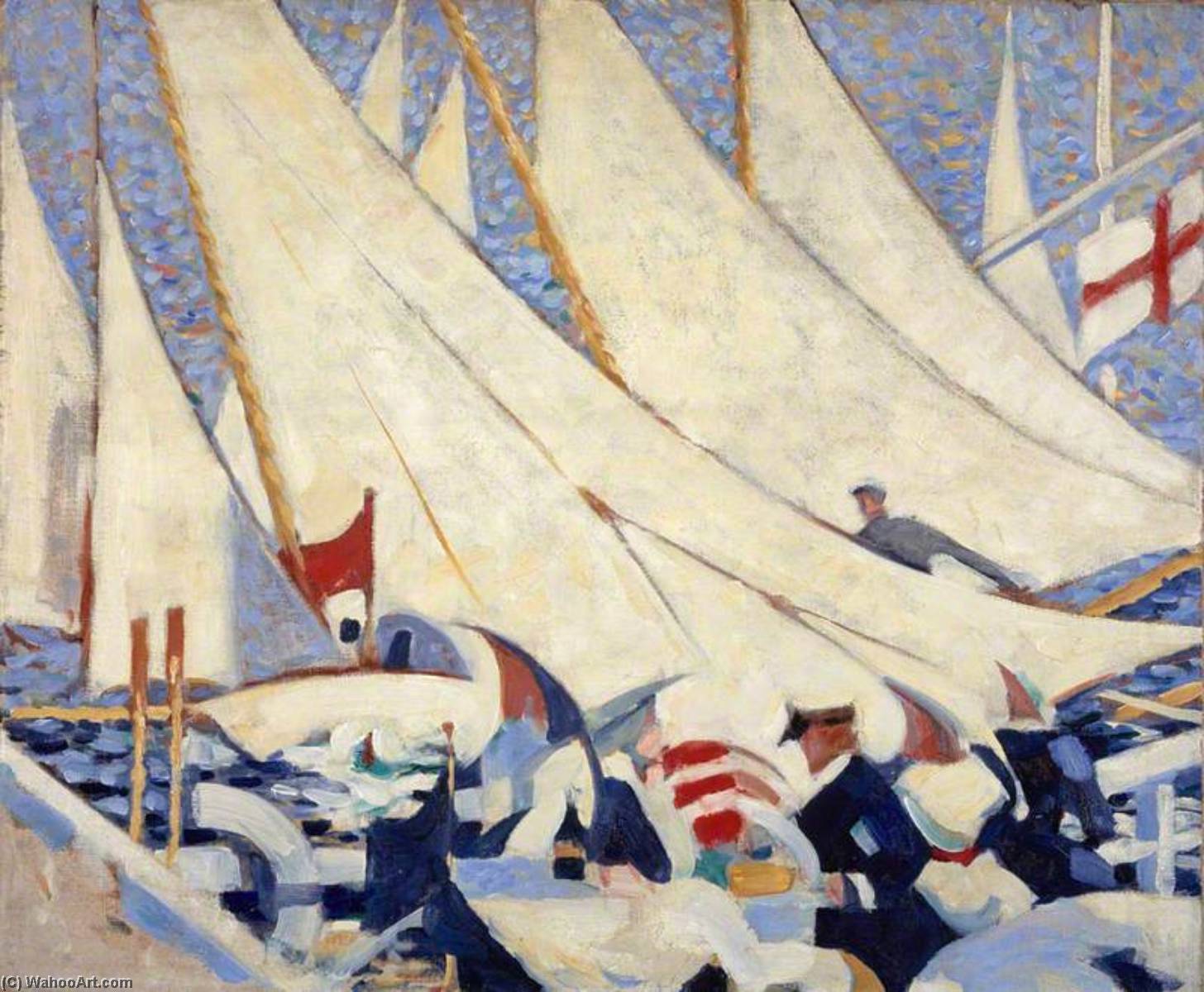 Wikioo.org - The Encyclopedia of Fine Arts - Painting, Artwork by Stanley Cursiter - The Regatta
