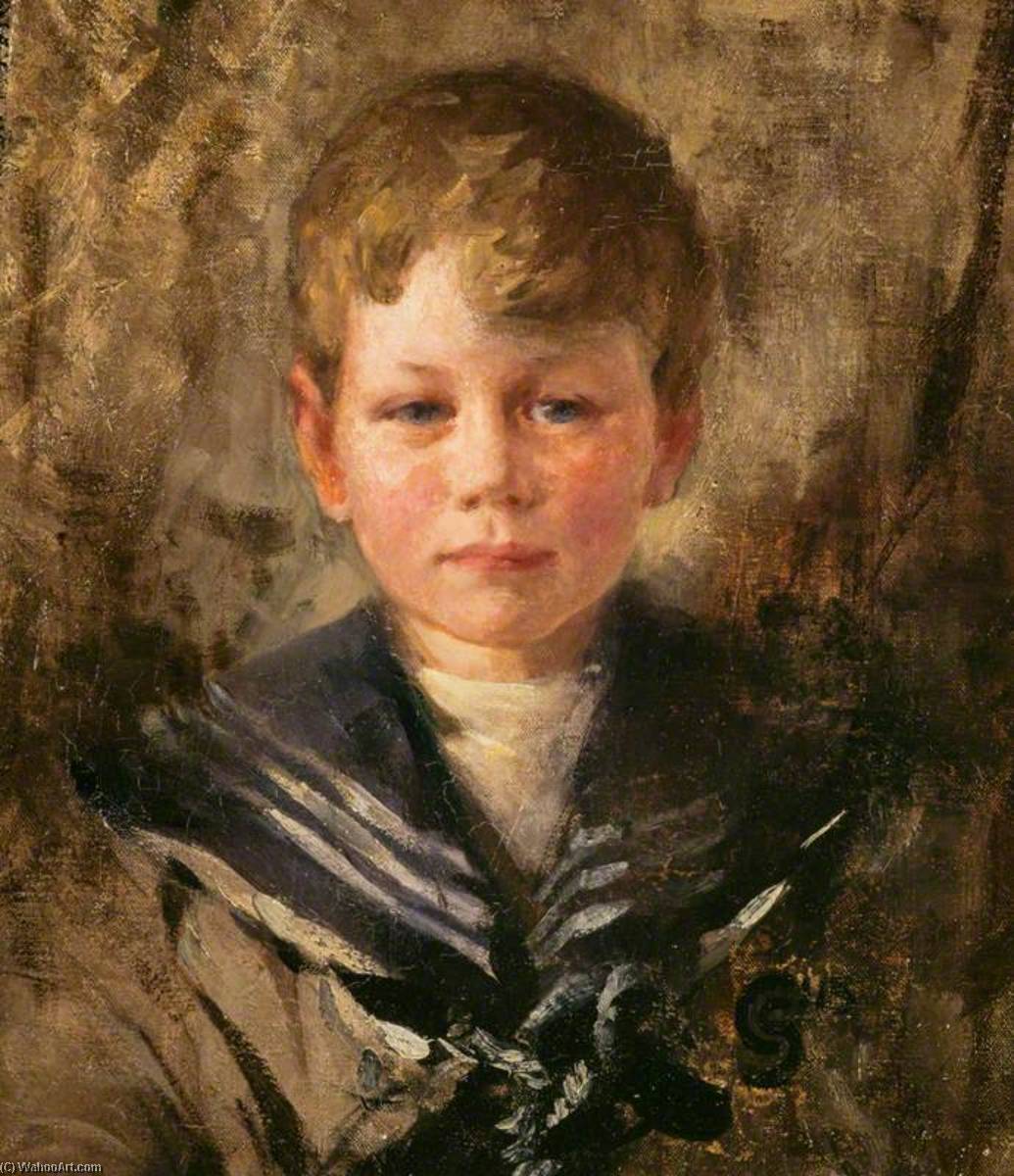 Wikioo.org - The Encyclopedia of Fine Arts - Painting, Artwork by Stanley Cursiter - Alexander Esme Gordon (b.1910), Architect, as a Child