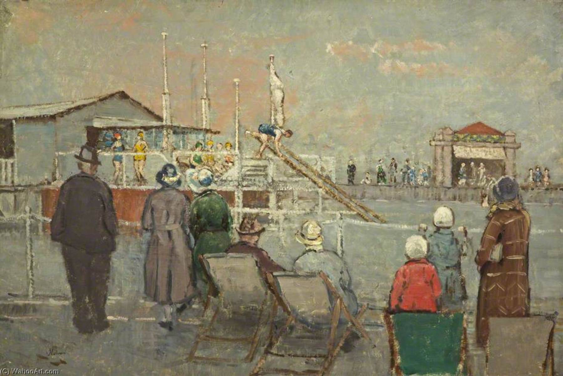 Wikioo.org - The Encyclopedia of Fine Arts - Painting, Artwork by Paul Ayshford Methuen - Severn Beach in the 1930s