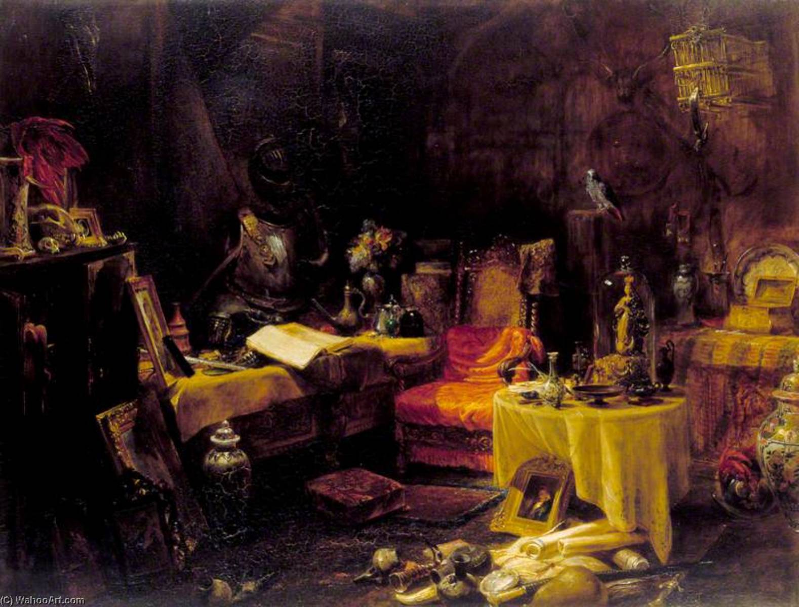 Wikioo.org - The Encyclopedia of Fine Arts - Painting, Artwork by Edward William Cooke - The Antiquary's Cell