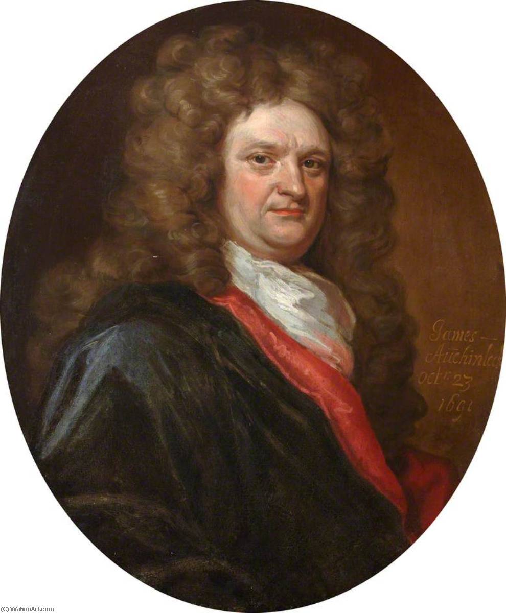 Wikioo.org - The Encyclopedia of Fine Arts - Painting, Artwork by John Baptist De Medina - James Auchinleck (1651–1720 ), FRCSEd (1691)