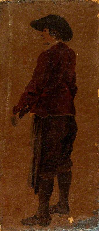 Wikioo.org - The Encyclopedia of Fine Arts - Painting, Artwork by Luca Carlevaris - A Man Wearing a Red Jacket