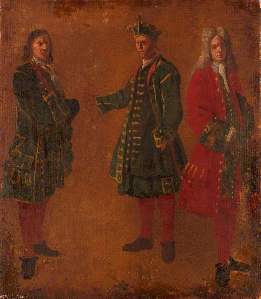 WikiOO.org - Enciclopedia of Fine Arts - Pictura, lucrări de artă Luca Carlevaris - Three Studies of Men