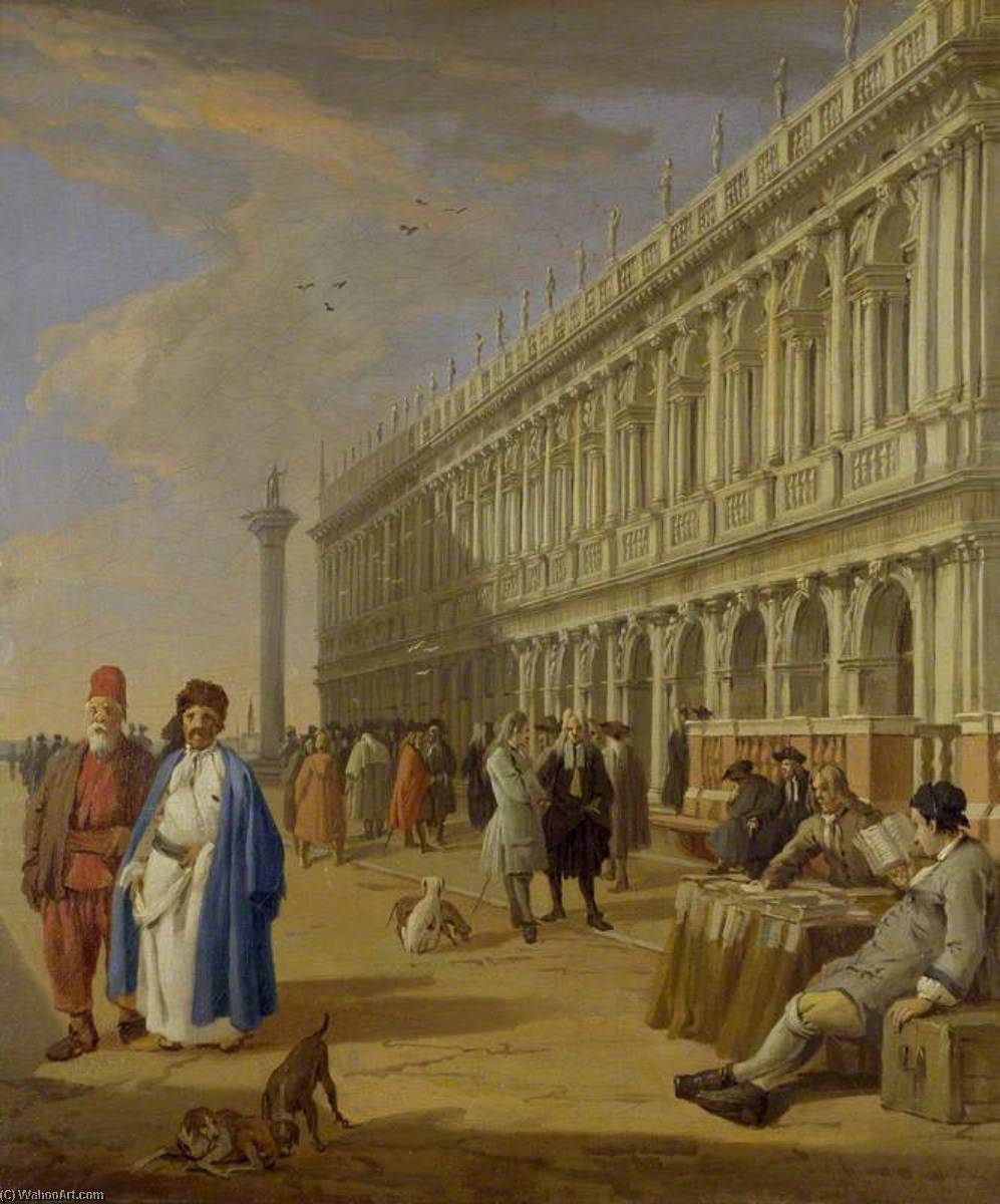 Wikioo.org - The Encyclopedia of Fine Arts - Painting, Artwork by Luca Carlevaris - The Piazzetta, Venice