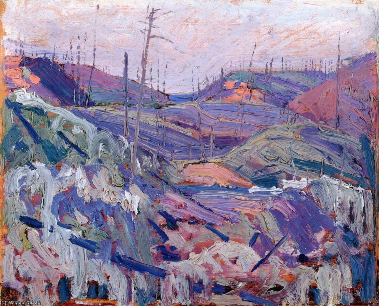 WikiOO.org - Encyclopedia of Fine Arts - Maľba, Artwork Tom Thomson - Fire Swept Hills