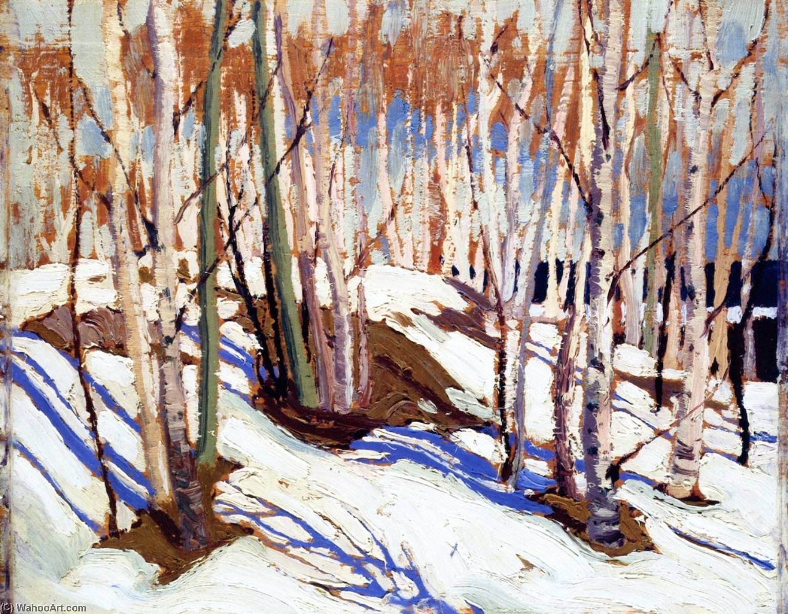 Wikioo.org - The Encyclopedia of Fine Arts - Painting, Artwork by Tom Thomson - Early Spring, Canoe Lake