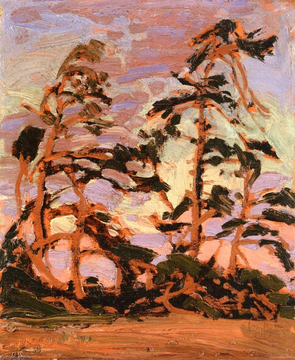 Wikioo.org - The Encyclopedia of Fine Arts - Painting, Artwork by Tom Thomson - Evening, Pine Island