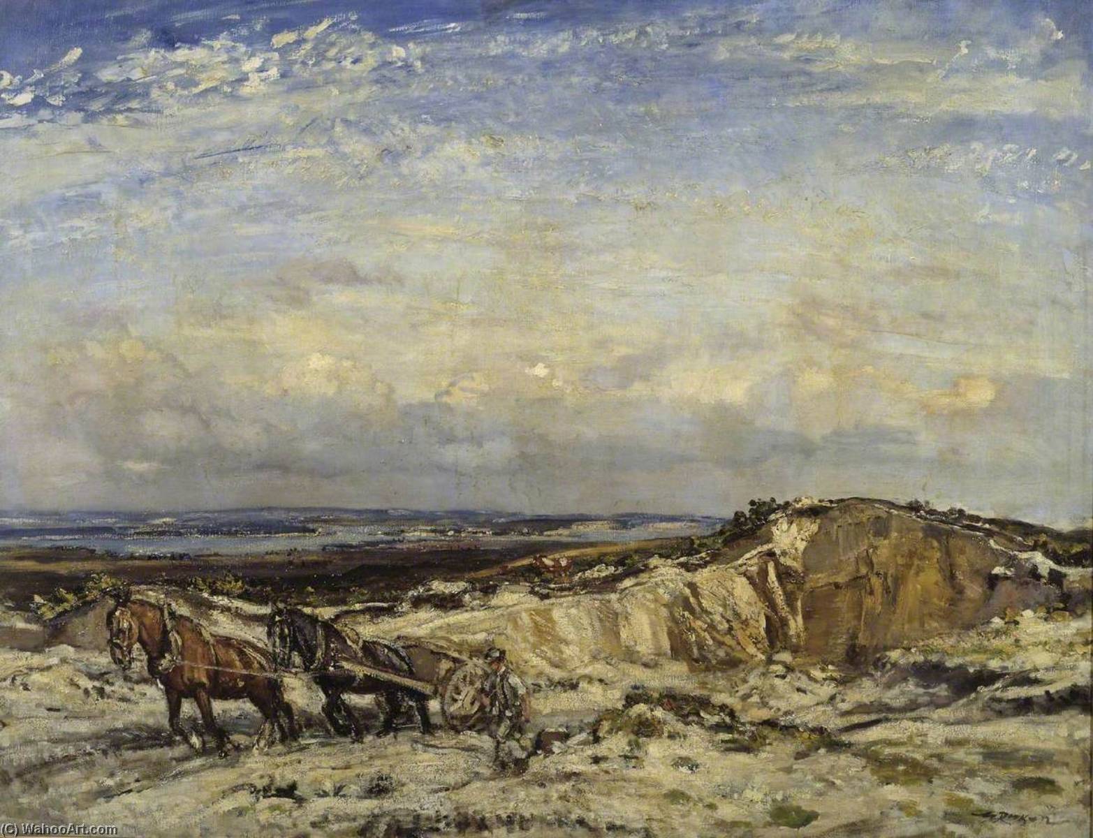 Wikioo.org - The Encyclopedia of Fine Arts - Painting, Artwork by Walter Westley Russell - Carting Sand