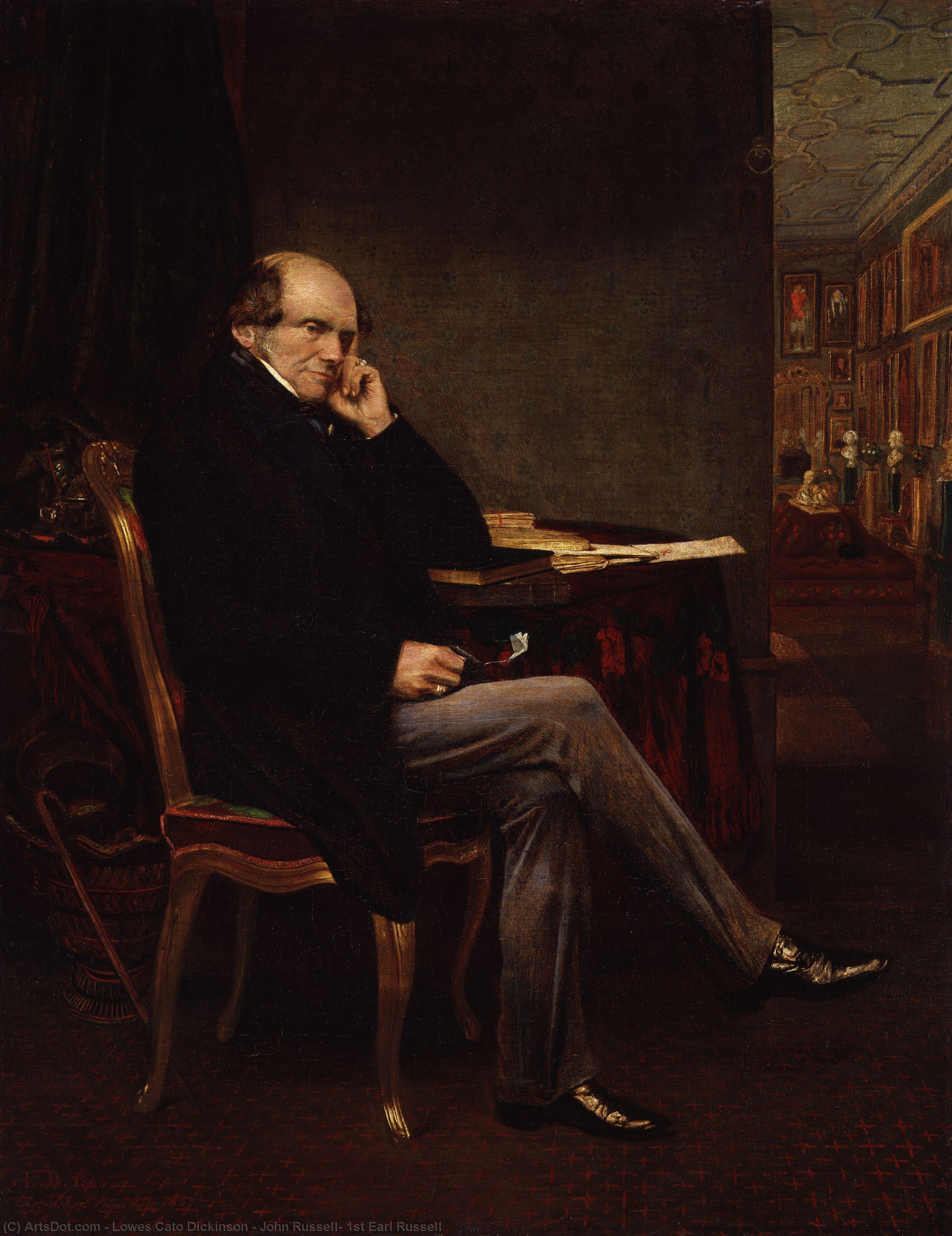 Wikioo.org - The Encyclopedia of Fine Arts - Painting, Artwork by Lowes Cato Dickinson - John Russell, 1st Earl Russell