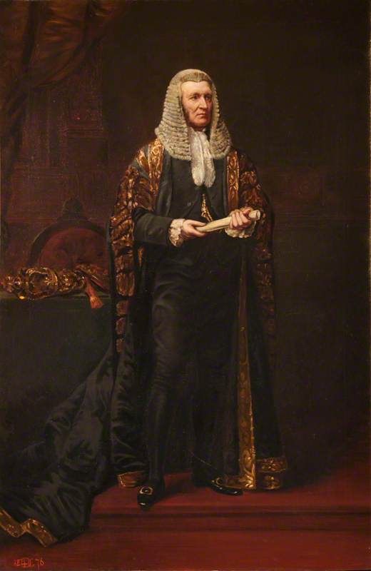 Wikioo.org - The Encyclopedia of Fine Arts - Painting, Artwork by Lowes Cato Dickinson - The Right Honourable Hugh McCalmont Cairns (1819–1885) , 1st Earl Cairns, PC, QC, DCL