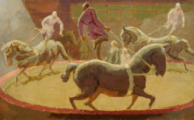 Wikioo.org - The Encyclopedia of Fine Arts - Painting, Artwork by Thérèse Lessore - Swallow's Circus, Royal Agricultural Hall