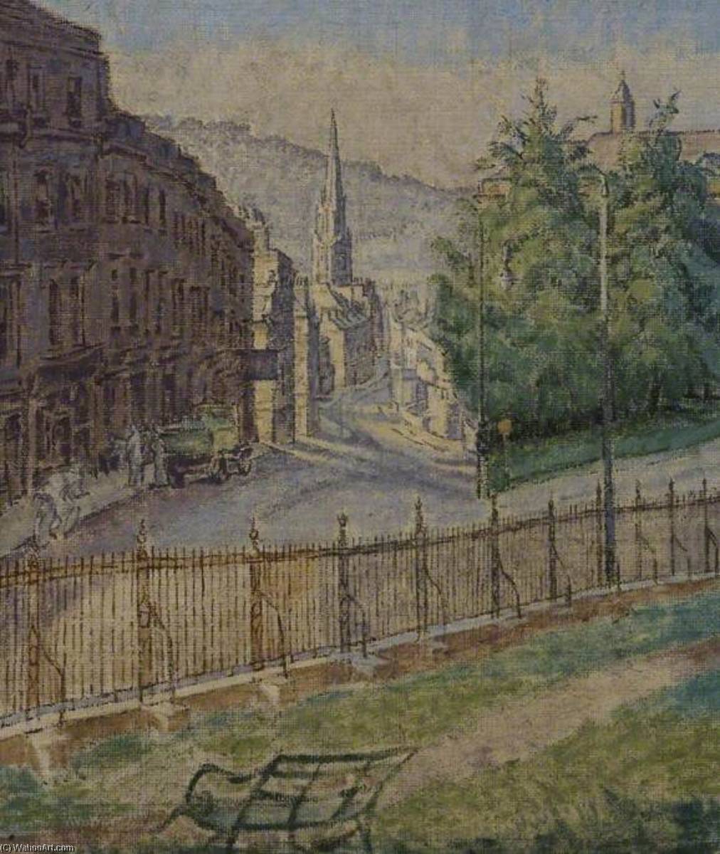 Wikioo.org - The Encyclopedia of Fine Arts - Painting, Artwork by Thérèse Lessore - Walcot Street from Hedgemead, Bath
