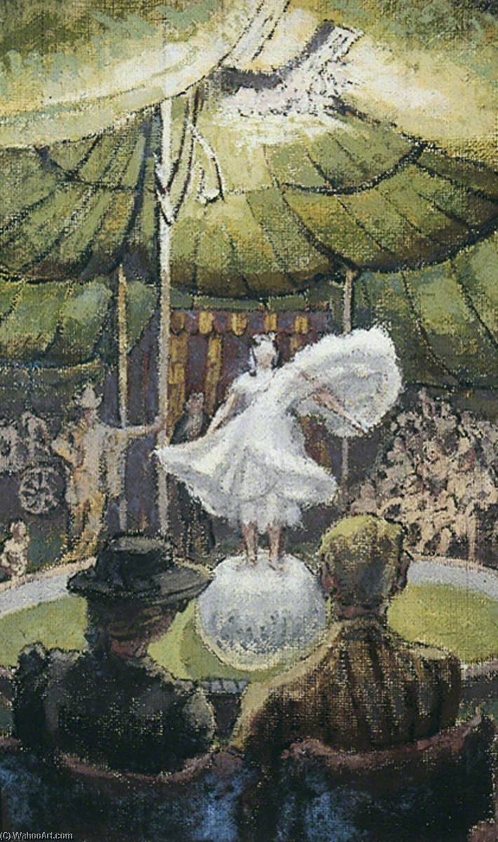 Wikioo.org - The Encyclopedia of Fine Arts - Painting, Artwork by Thérèse Lessore - Adelaide Yelving in the Circus Ring