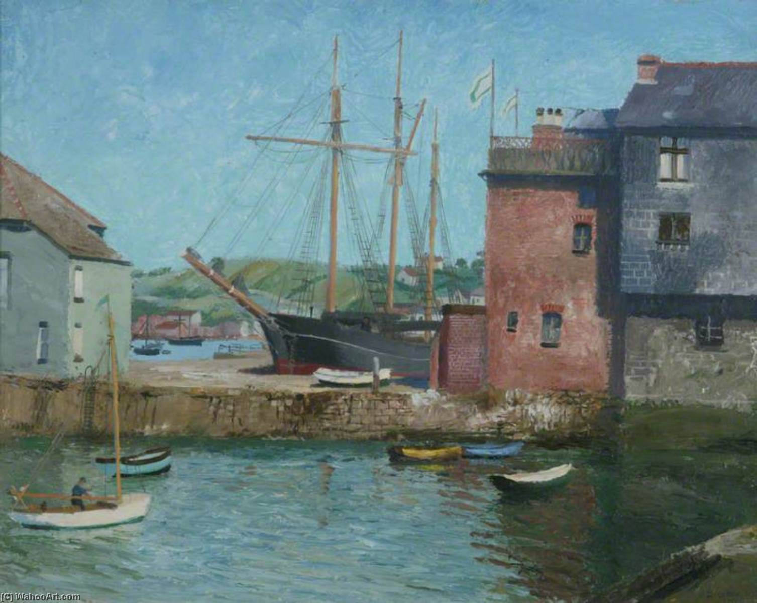 Wikioo.org - The Encyclopedia of Fine Arts - Painting, Artwork by Richard Ernst Eurich - Collier Brig, Falmouth