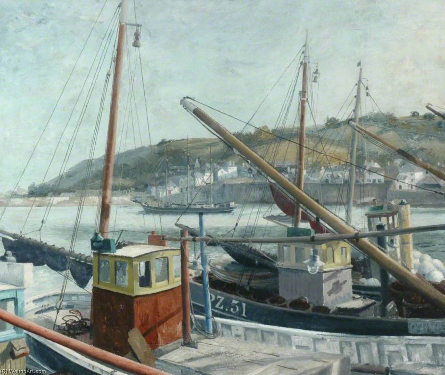 Wikioo.org - The Encyclopedia of Fine Arts - Painting, Artwork by Richard Ernst Eurich - Newlyn, Cornwall