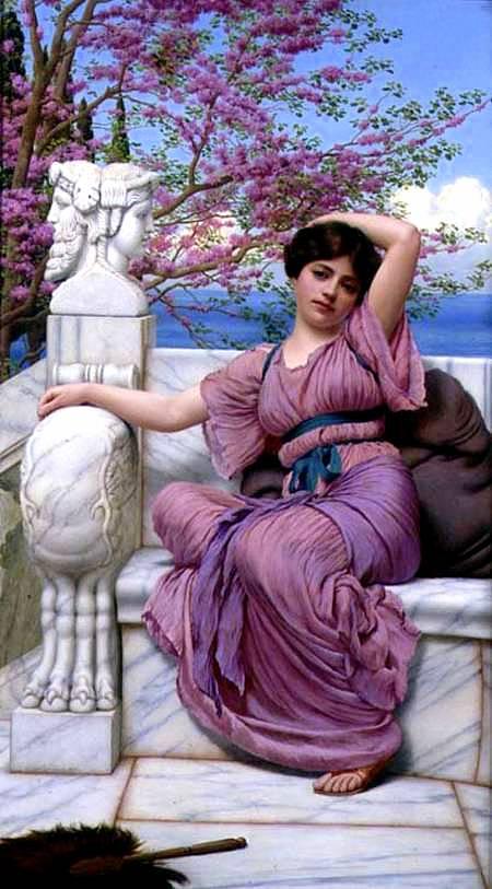 Wikioo.org - The Encyclopedia of Fine Arts - Painting, Artwork by John William Godward - Lassitude