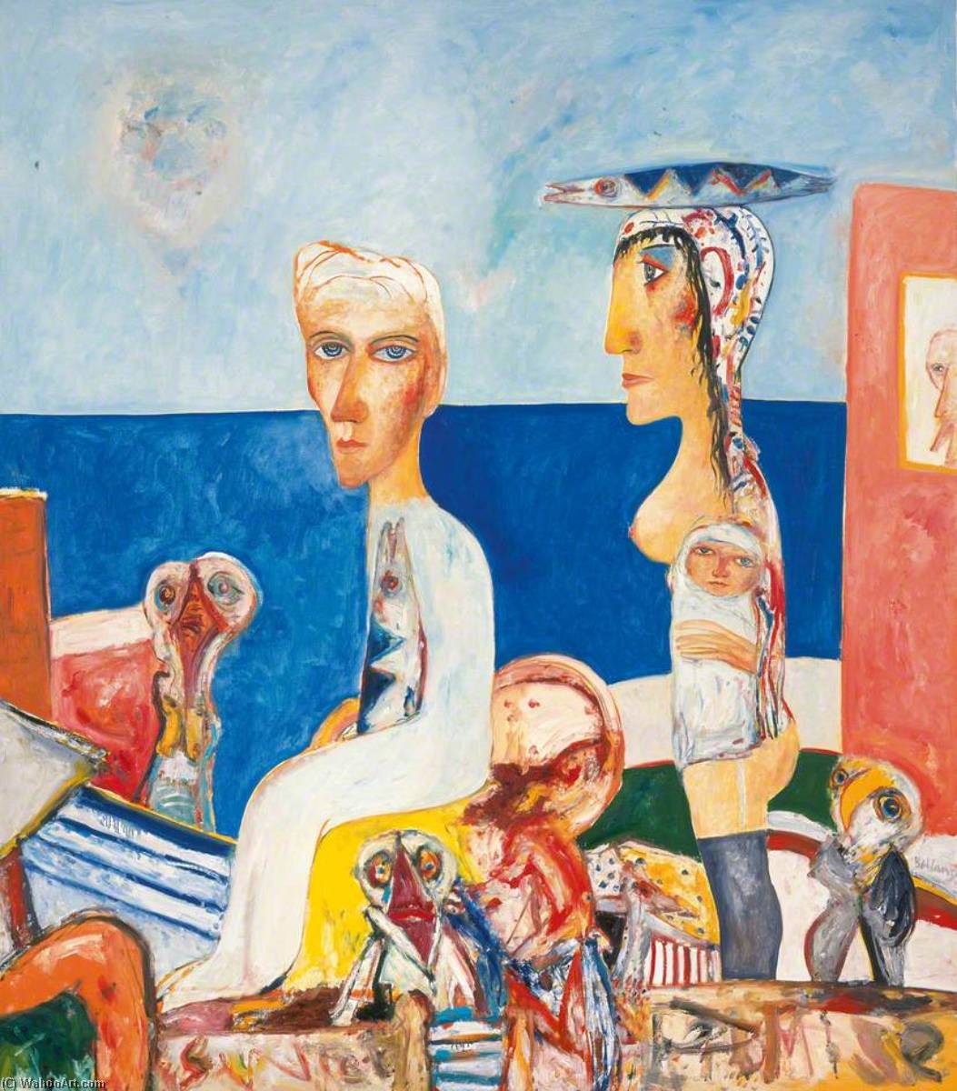 Wikioo.org - The Encyclopedia of Fine Arts - Painting, Artwork by John Bellany - Sweet Promise (triptych, centre panel)