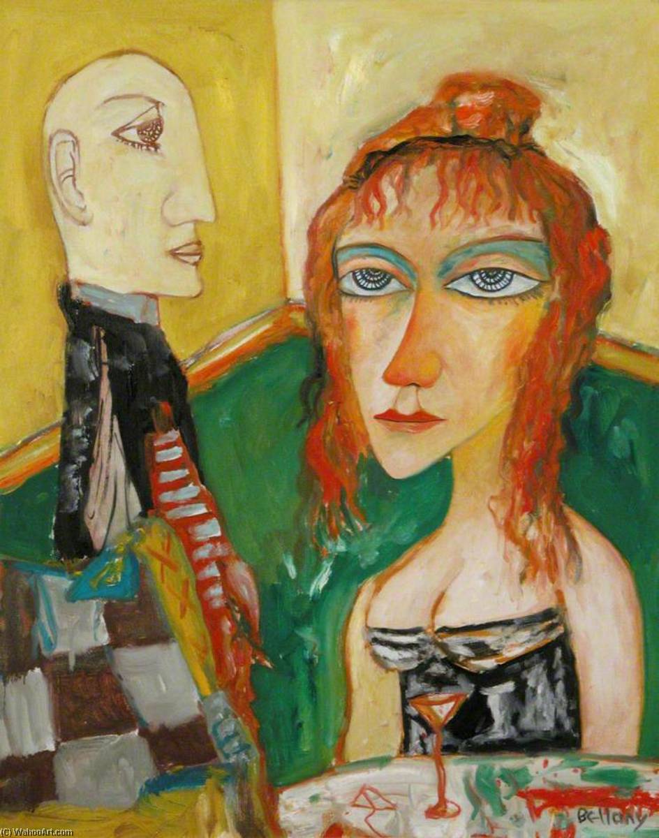 Wikioo.org - The Encyclopedia of Fine Arts - Painting, Artwork by John Bellany - Girl with Yellow Background