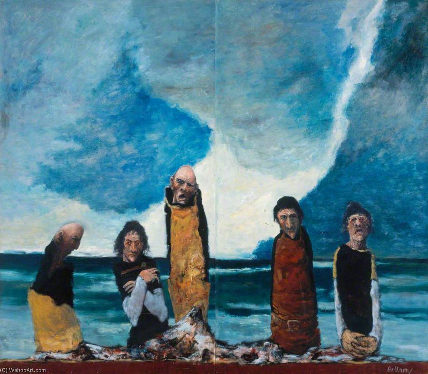 Wikioo.org - The Encyclopedia of Fine Arts - Painting, Artwork by John Bellany - The Obsession