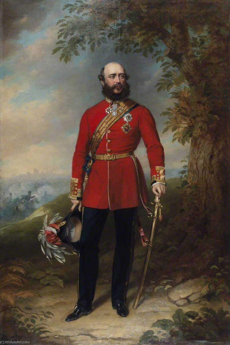 Wikioo.org - The Encyclopedia of Fine Arts - Painting, Artwork by John Lindsay Lucas - Field Marshal HRH George William Frederick Charles (1819–1904), 2nd Duke of Cambridge, Commander in Chief of the Army