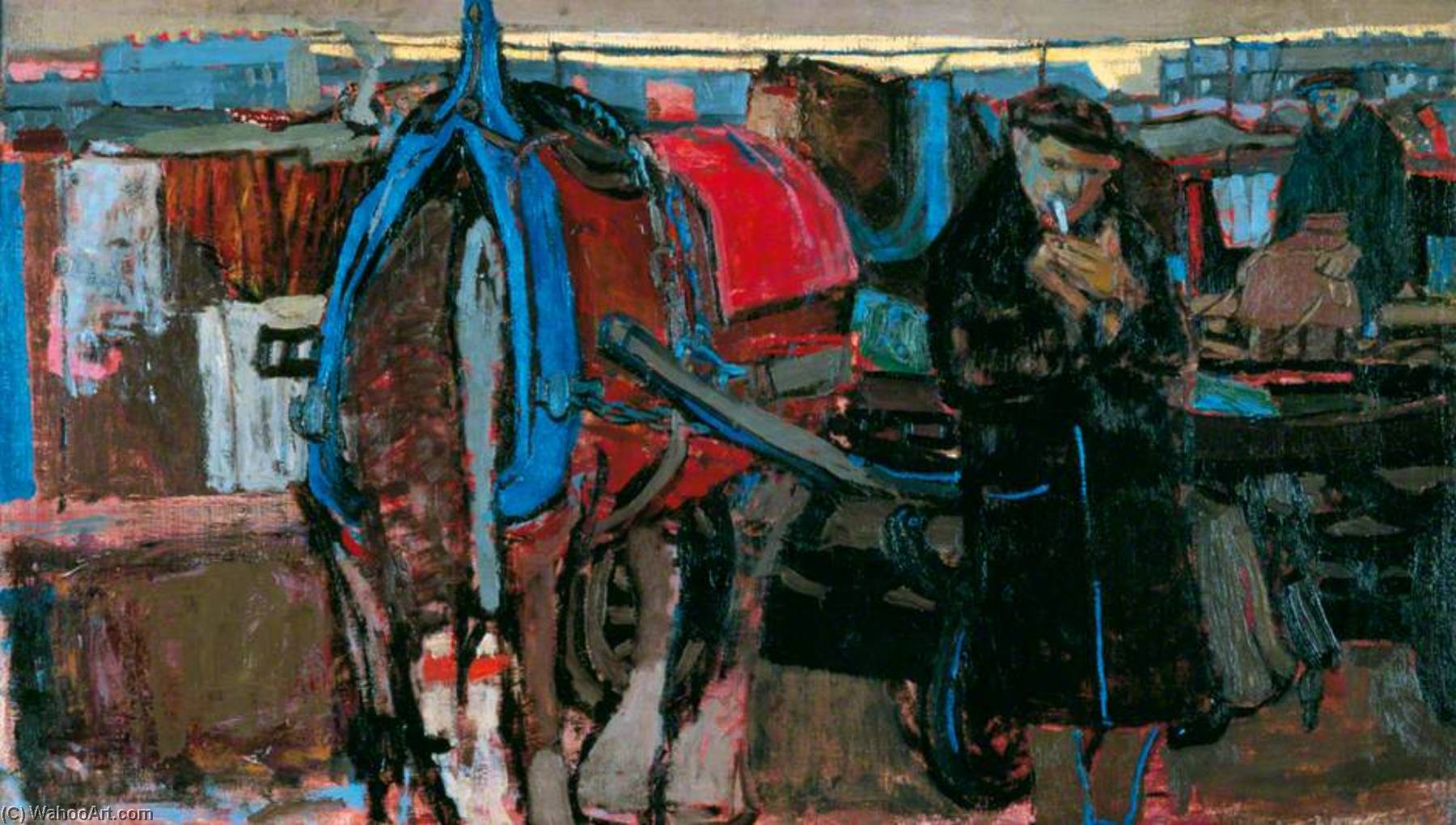 Wikioo.org - The Encyclopedia of Fine Arts - Painting, Artwork by Joan Kathleen Harding Eardley - A Carter and His Horse