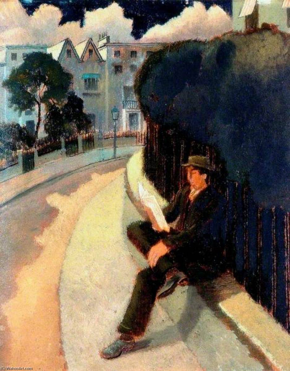 Wikioo.org - The Encyclopedia of Fine Arts - Painting, Artwork by Gilbert Spencer - Lansdowne Crescent, London