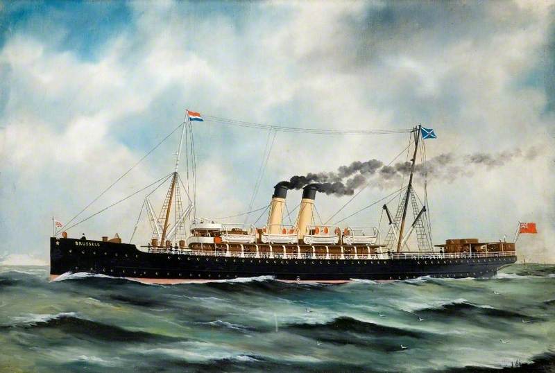 Wikioo.org - The Encyclopedia of Fine Arts - Painting, Artwork by Alfred Jensen - SS 'Brussels'