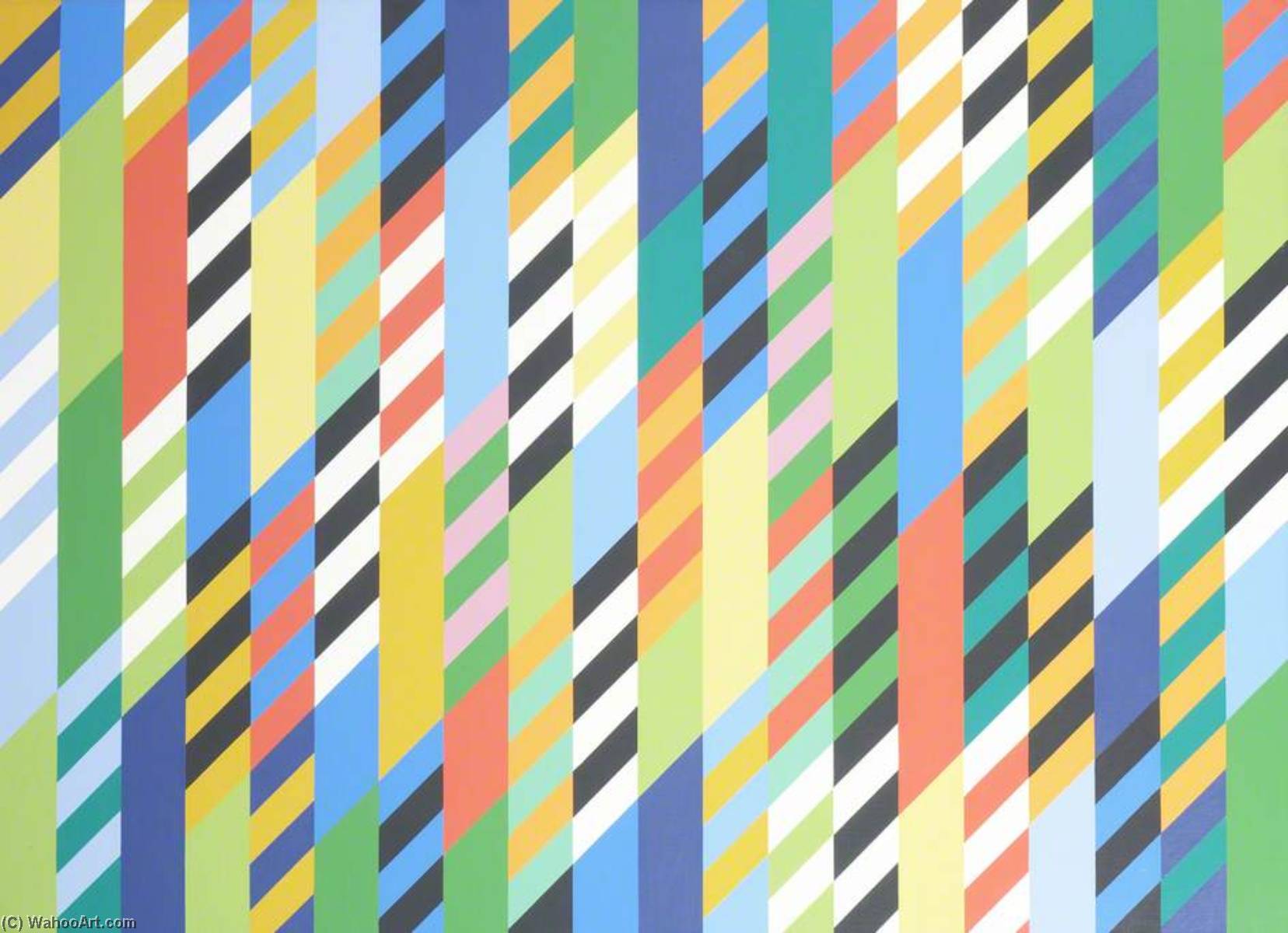 Wikioo.org - The Encyclopedia of Fine Arts - Painting, Artwork by Bridget Riley - Conversation