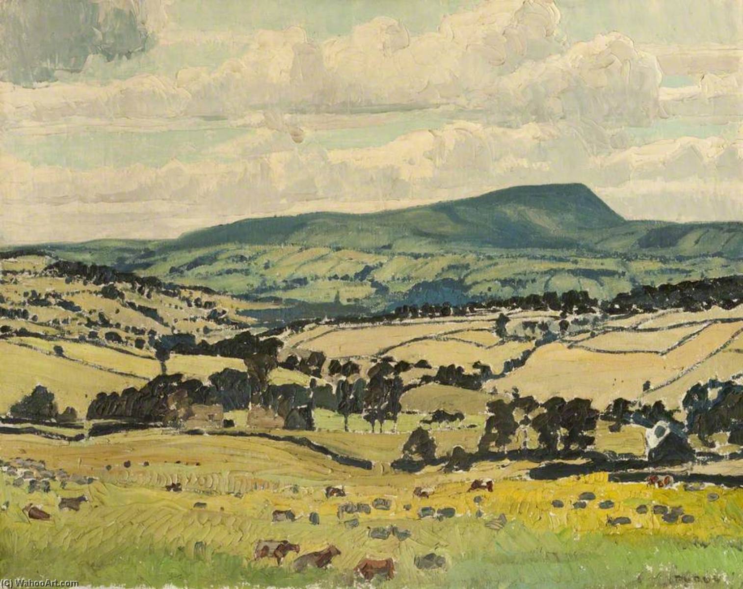 Wikioo.org - The Encyclopedia of Fine Arts - Painting, Artwork by James Purdy - Pendle from Bouldsworth