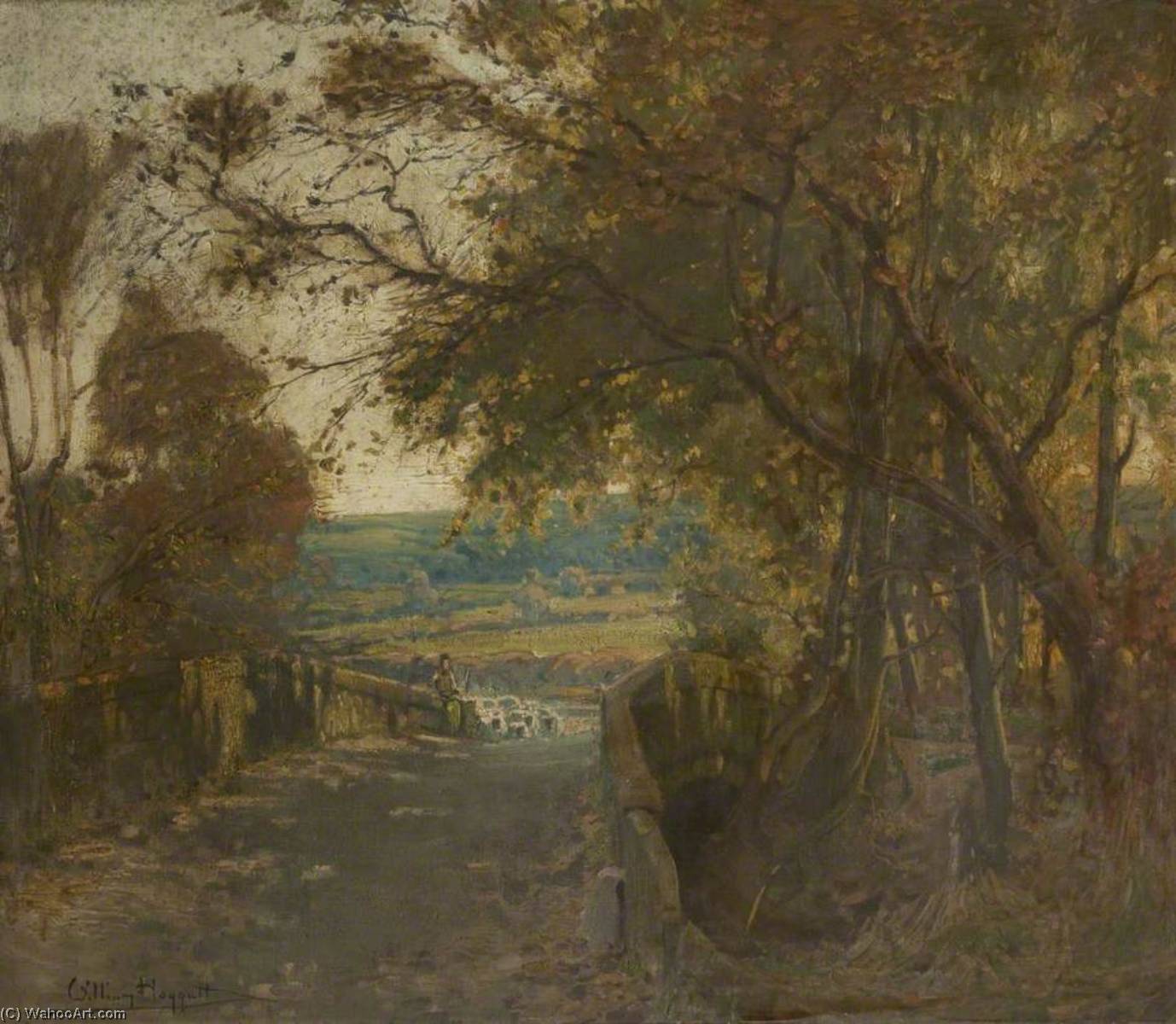 Wikioo.org - The Encyclopedia of Fine Arts - Painting, Artwork by William Hoggatt - Morning Sunlight, Brookhouse