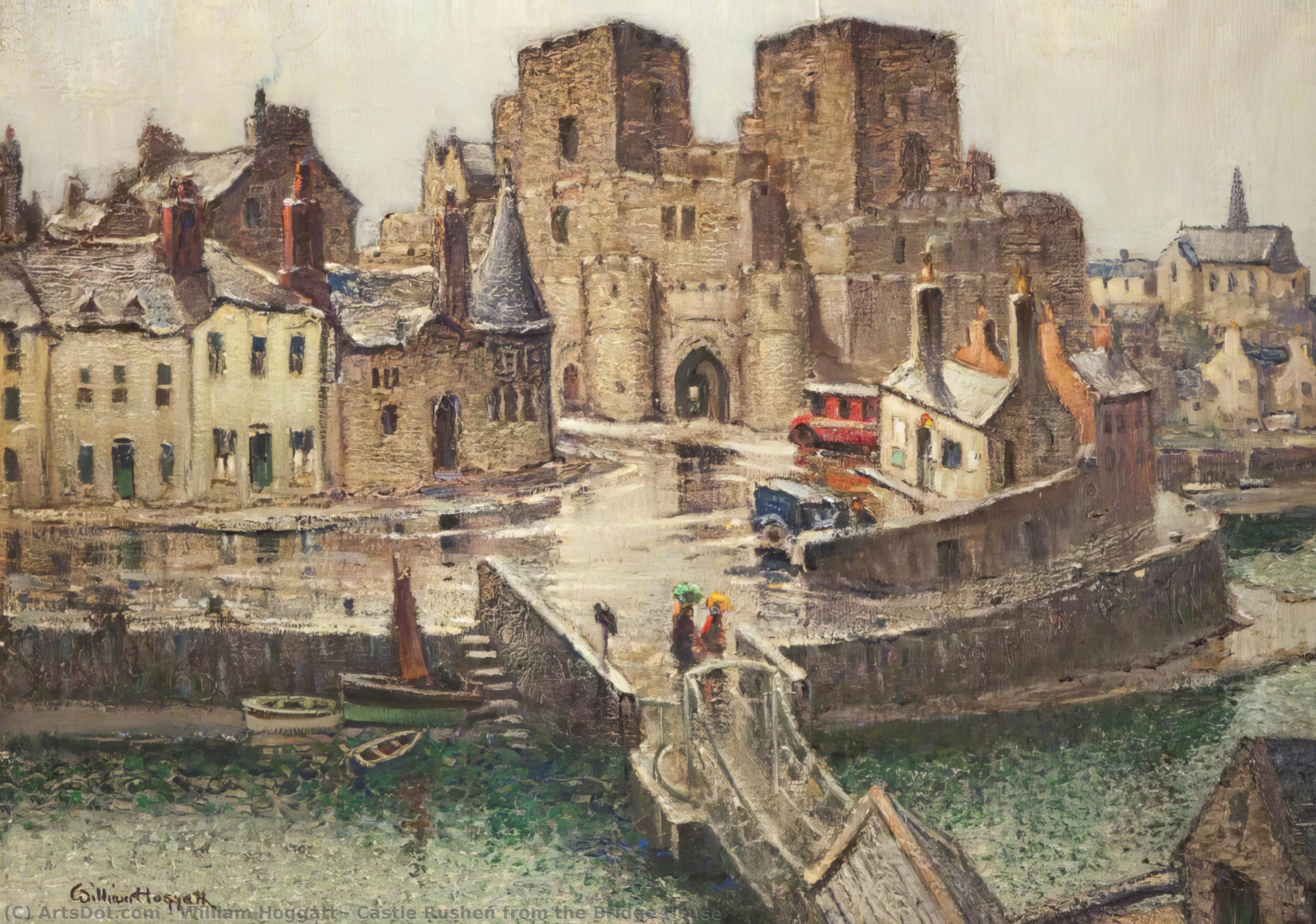 Wikioo.org - The Encyclopedia of Fine Arts - Painting, Artwork by William Hoggatt - Castle Rushen from the Bridge House
