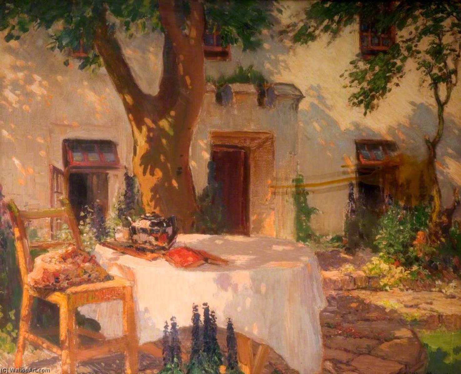 Wikioo.org - The Encyclopedia of Fine Arts - Painting, Artwork by William Hoggatt - Morning, the Artist's Cottage