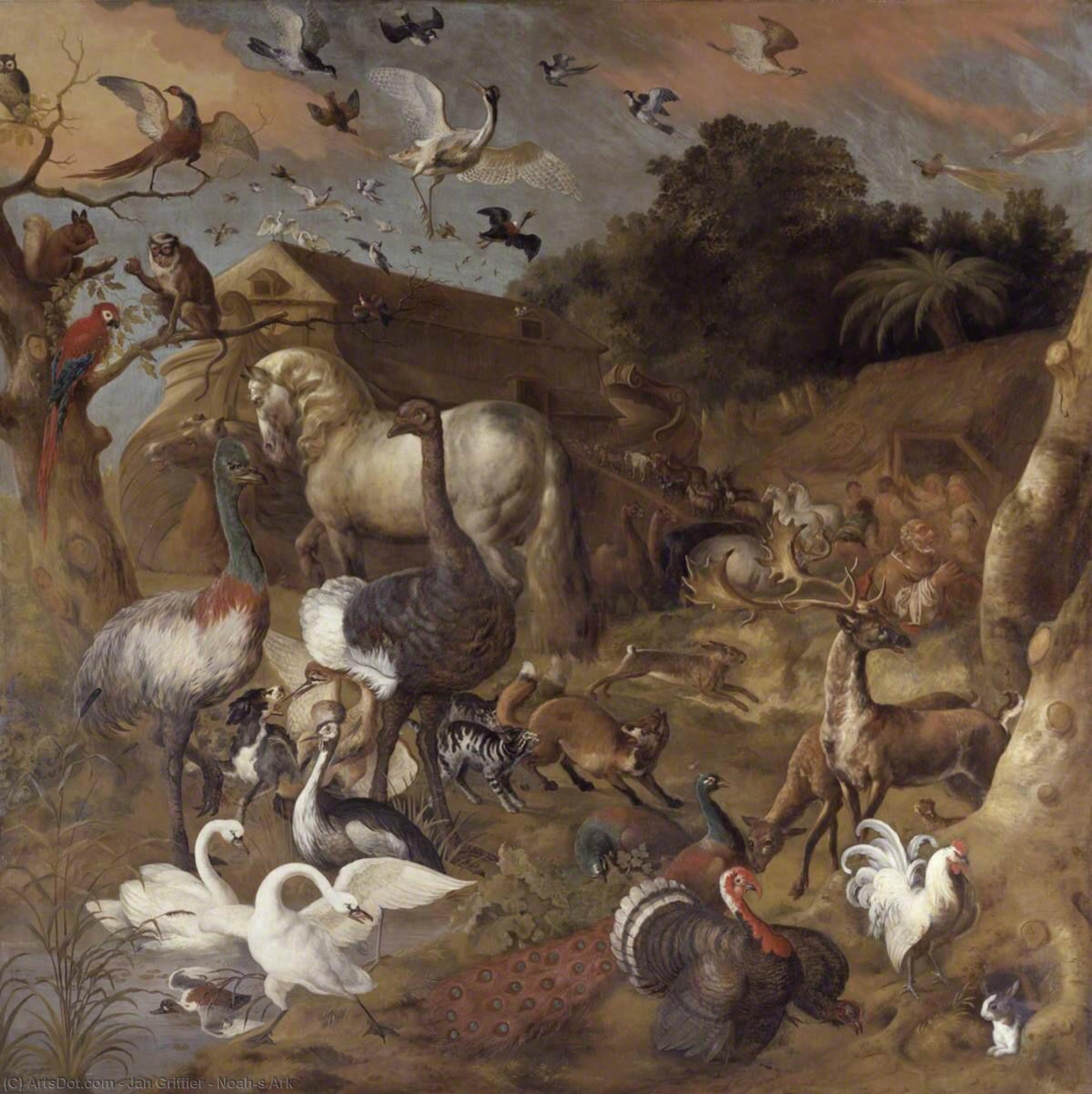 WikiOO.org - Enciclopedia of Fine Arts - Pictura, lucrări de artă Jan Griffier - Noah's Ark