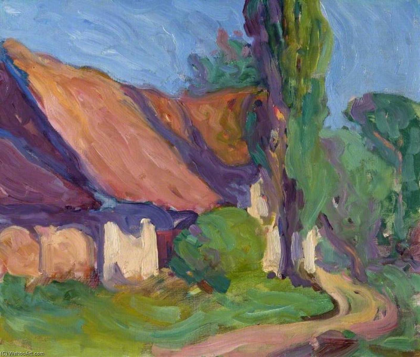 Wikioo.org - The Encyclopedia of Fine Arts - Painting, Artwork by Robert Polhill Bevan - Back of the Granary, Poland
