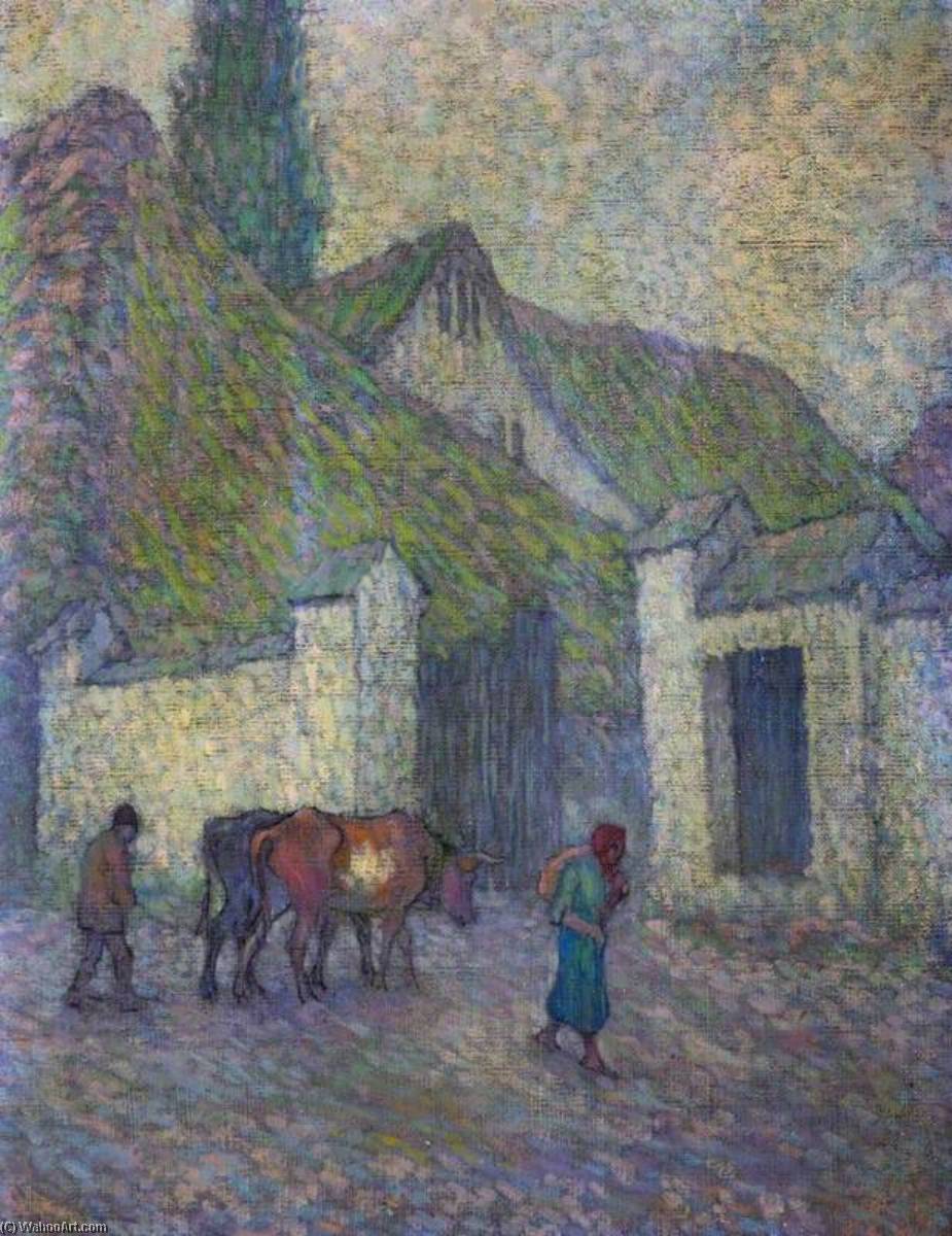Wikioo.org - The Encyclopedia of Fine Arts - Painting, Artwork by Robert Polhill Bevan - The Yard Gate, Mydlow