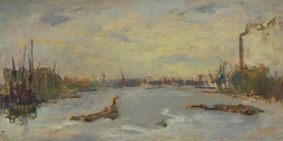 Wikioo.org - The Encyclopedia of Fine Arts - Painting, Artwork by Margaret Thomas - Limehouse Reach, London