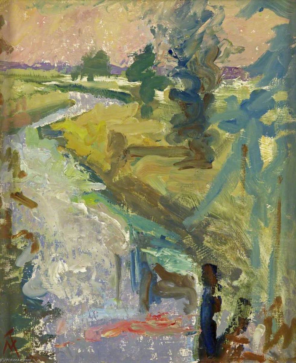 Wikioo.org - The Encyclopedia of Fine Arts - Painting, Artwork by Margaret Thomas - The River Summer Evening