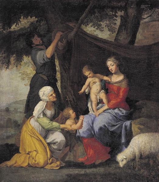 Wikioo.org – L'Encyclopédie des Beaux Arts - Peinture, Oeuvre de Jacques De Stella - Repos de la sainte-famille