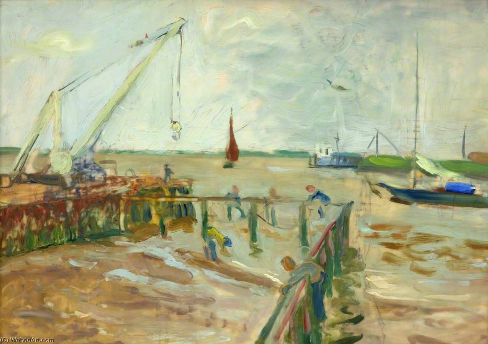 Wikioo.org - The Encyclopedia of Fine Arts - Painting, Artwork by Margaret Thomas - The Quay at Orford