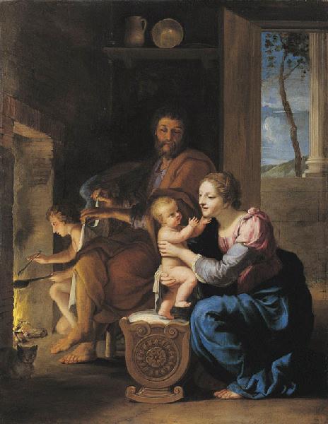Wikioo.org - The Encyclopedia of Fine Arts - Painting, Artwork by Jacques De Stella - La Sainte Famille