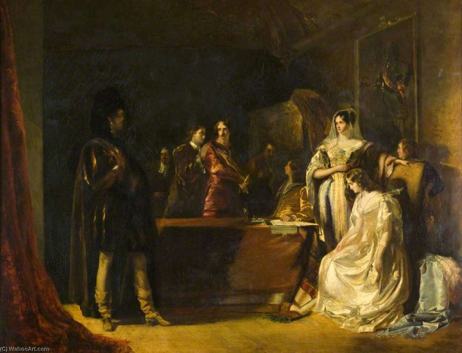 Wikioo.org - The Encyclopedia of Fine Arts - Painting, Artwork by Robert Scott Lauder - The Bride of Lammermoor