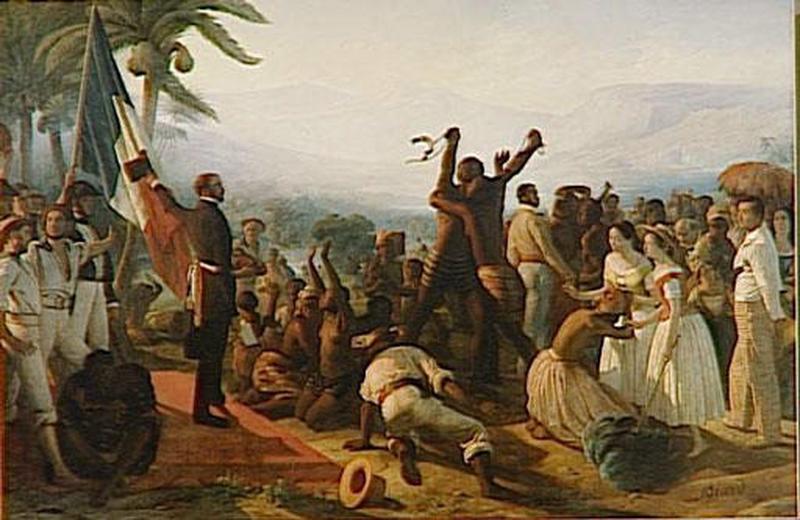 Wikioo.org - The Encyclopedia of Fine Arts - Painting, Artwork by Francois Auguste Biard - L'ABOLITION DE L'ESCLAVAGE.27 AVRIL 1848