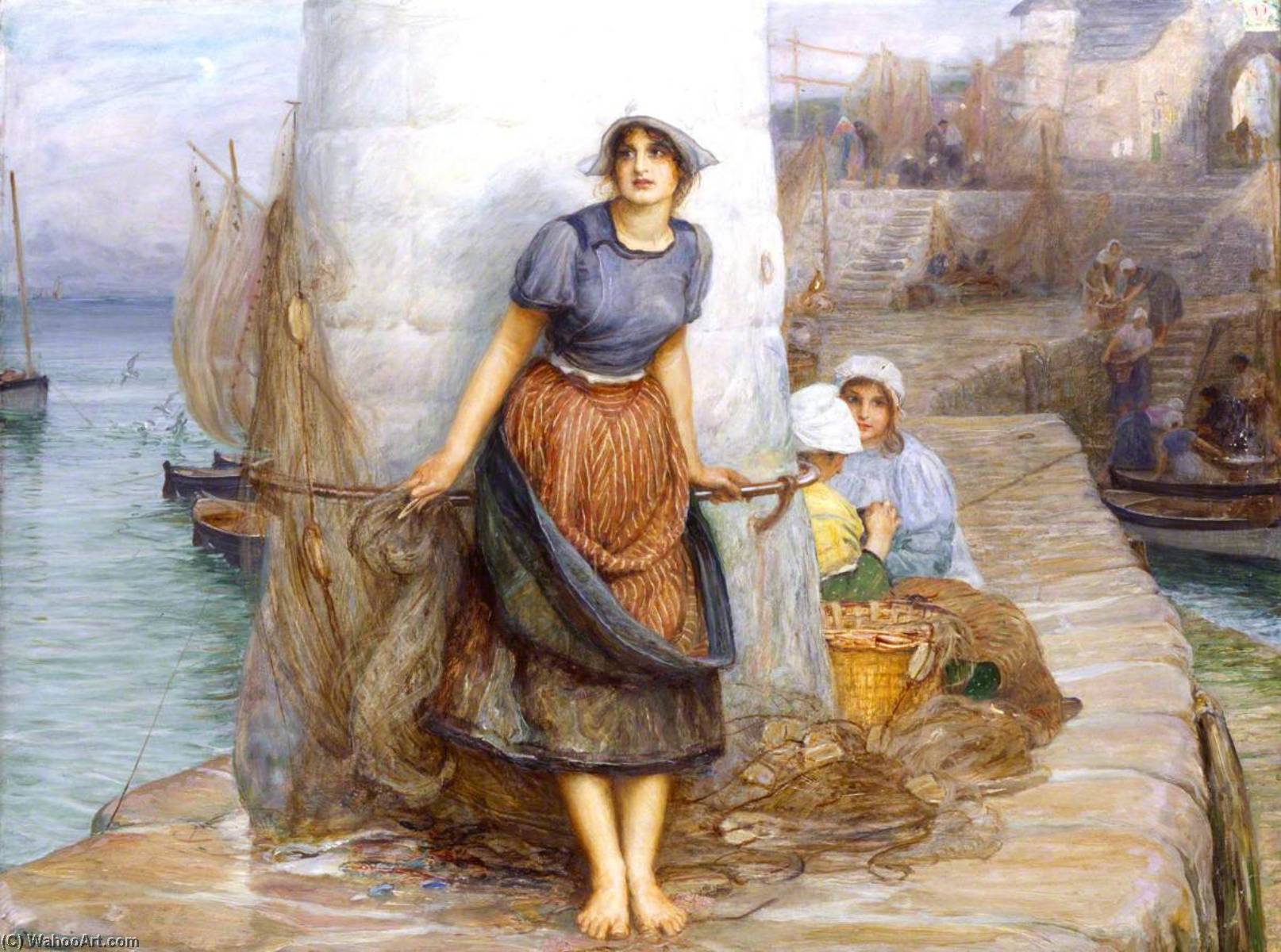 WikiOO.org - Encyclopedia of Fine Arts - Malba, Artwork Robert Walker - The Lass that a Sailor Loves