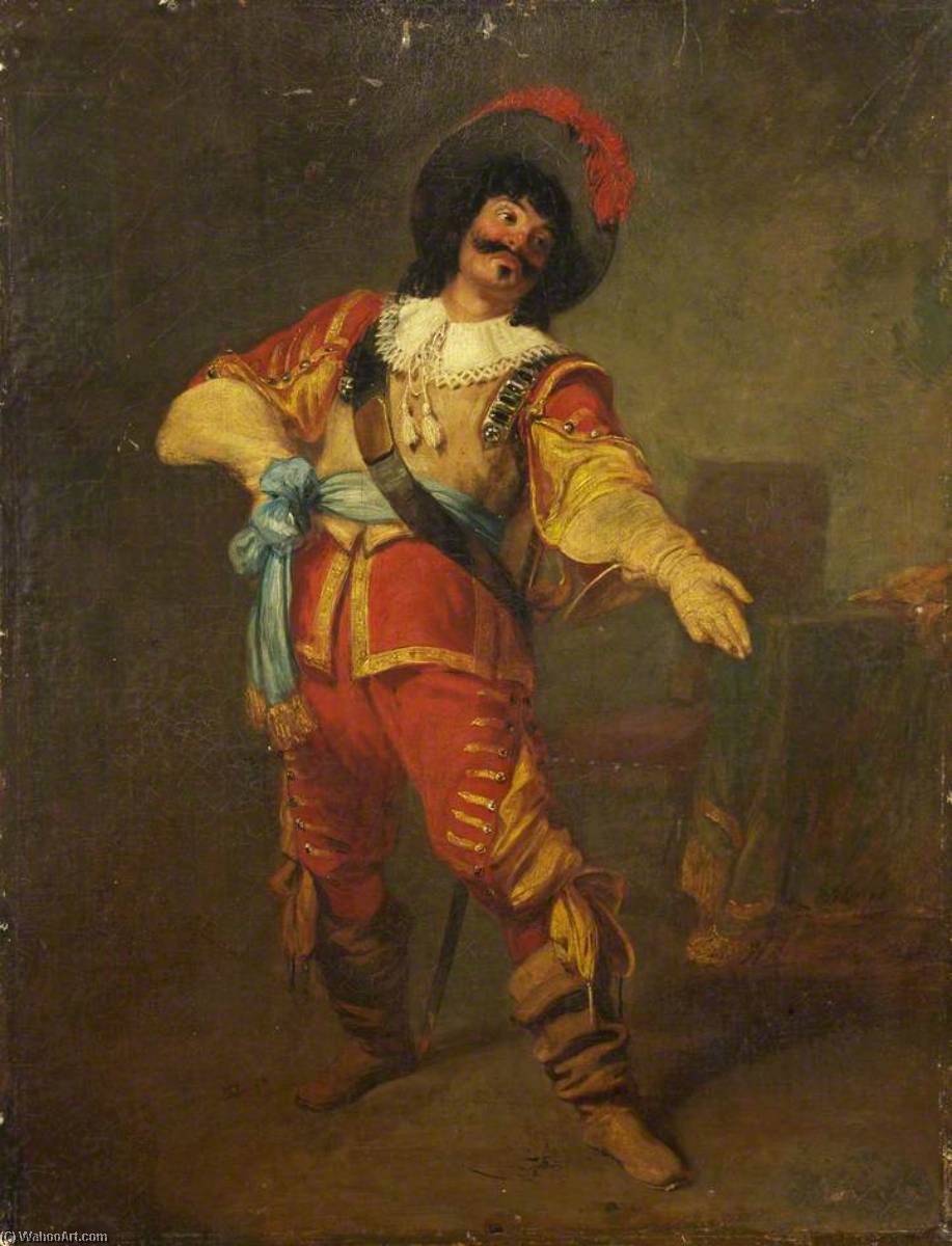 Wikioo.org - The Encyclopedia of Fine Arts - Painting, Artwork by Robert William Buss - John Cooper as Captain Mouth in 'The Bride of Ludgate'